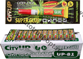 UP-81 Супер клей быстродействующий 3 гр. (уп. 12 шт.) City up