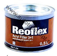 REOFLEX Грунт Акриловый 2K 3+1 серый 0,5 л+0,17л отв..