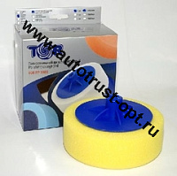 Полировальный круг TOR D150х50мм М14 на пласт.основе, универс.,желт.