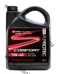 SUPROTEC  COMFORT  5W-40  4л, ACEA A3/B4, API SN/CF 