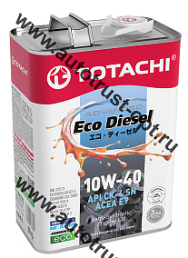 Масло моторное TOTACHI Eco Diesel 10W40 API CK-4/SN  (дизель, п/синт)  4л