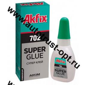 Akfix 702 SUPER GLUE Суперклей на цианокрилатной основе 25 гр