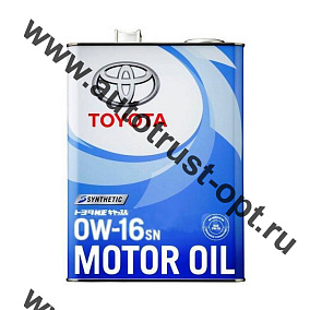 Toyota Motor Oil 0W16 SP/GF-6B (синт)  4л  Масло моторное