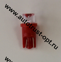 Светодиод 12V T10 W2.1x9.5D Конус RED (A12-5 бц, габарит,повторитель поворота) Маяк