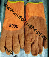 *Перчатки облитые оранжевые плотные