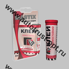 MASTIX  MC 0115 Клей термостойкий 55г+ 250 (холодная сварка) в блистере