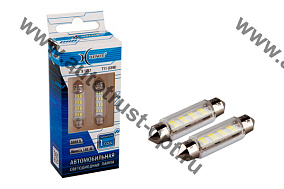 Xenite S1211 Блистер св/диод 9-30V T11 12SMD SV8,5x41 мм  WHITE (2 шт) 