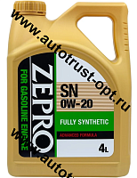Масло моторное ZEPRO GASOLINE F-S 0W20 SN 4л синтетическое