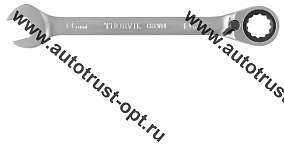 THORVIK Ключ гаечный комбинированный трещоточный короткий 14мм (аналог ДТ515014)