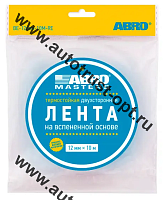 ABRO MASTERS Лента клейкая двухсторонняя 12мм х 10м черная