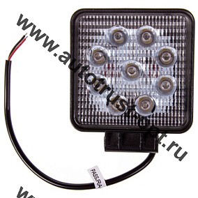 Фары светодиодные OF ROAD SKYWAY 107*107мм 12V/24V 27W 6000K 9 диодов дальний свет