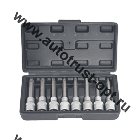 "Автодело"  Набор головок 1/2" вставка Torx 8пр в кейсе (Т20-Т60 L=100mm) (39600)  