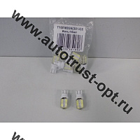 KS Лампа светодиодная T10 12V W2,1-9,5d  24 SMD 3014 диодов,  б/ц  белая, силикон