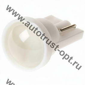 SKYWAY Автолампа диод W5W (T10, 194) W2.1x9.5d 12V 1COB сфера 1-кон 2W  бел, пакет с подвесом (уп.10
