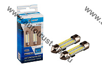Xenite S1811 Блистер св/диод 9-30V T11 18SMD SV8,5x36 мм  WHITE (2 шт) 