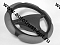 IGG Оплетка на руль "air mesh" 6 подушек черный + серый (М)