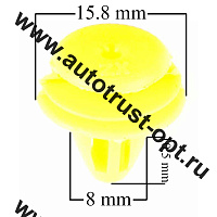 Клипса SKYWAY  S05601108 для внутренней обшивки нажимная 6,8х15,6х17,6мм