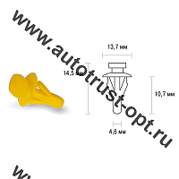 Клипса SKYWAY S05601070 для теплоизоляции и уплотнителей нажимная 4,6х13,7х14,5мм KJ-1067