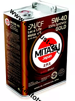 Масло моторное MITASU GOLD LL SN/CF  5W40  4л синтетическое универсальное MJ107/4