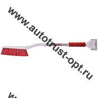 SKYWAY S07801011 Щетка от снега со скребком 78 см с распушенной щетиной (двойной скребок)