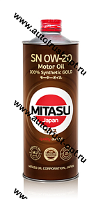 Масло моторное MITASU GOLD SN  0W20  1л синтетическое для бензиновых двигптелей MJ102/1