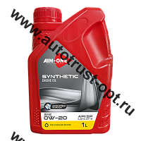 AIM-ONE Fully Synthetic Engine Oil 0W20 1л (синт) SP/GF-6