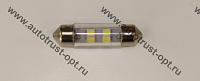 Светодиод 12V T11x36 S8,5 4SMD WHITE (AC12-10, салон, номерн. знак) Маяк