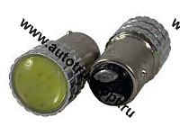 KS Лампа светодиодная 12V 21/5W BAY15d (2конт), COB-ML диод, белая (габариты, стоп-сигнал)