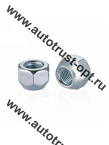 Гайка М 12*1,50*17 открытая, конус (без бурта), цинк, ключ 21