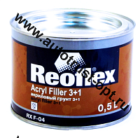 REOFLEX Грунт Акриловый 2K 3+1 серый 0,5 л+0,17л отв..