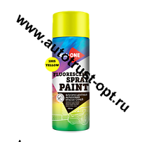 AIM-ONE Краска-спрей флуоресцентная жёлтая 450 мл (аэрозоль) SPF-YE1005