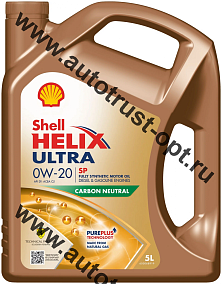 Масло моторное Shell Helix Ultra 0W20 API SP (бензин, синт) 4л