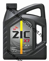 Масло моторное ZIC  X7 LS  5w30  SN/CF, ACEA C3, Dexos2  4л  (универсальная синтетика) (1/4)