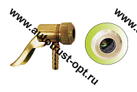 АТ Наконечник для шланга подкачки зажимной D=8 мм, "ёлочка", латунь