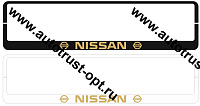 Рамка еврокнижка "Nissan" белая (золото, рельеф) РЕ 02 01 00 (1.182Р)