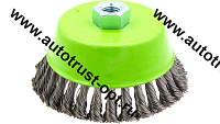 ON Щетка металлическая для УШМ 20-14-075  75 мм/М14 крученая (чашка), нержавеющая сталь