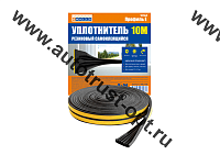 Уплотнитель E-профиль, черный, 10 м 
