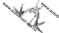 VertexTools Брелок-мультитул дорожный инструмент 5 в 1
