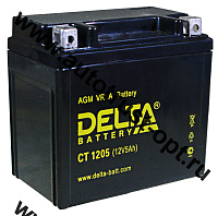 АКБ Мото "Delta" СТ 1205 (12V 5а/ч, 114х69х109мм)