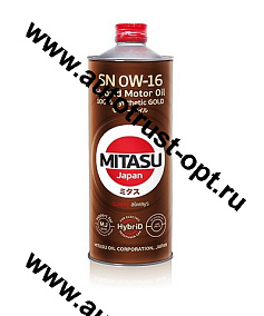 Масло моторное MITASU GOLD HYBRID SN  0W-16  1л синтетическое для бенз. двигателей  MJ-106/1