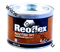 REOFLEX Грунт Акриловый 2K 3+1 черный 0,5 л+0,17л отв..