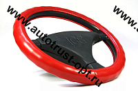 IGG Оплетка на руль 1006 (экокожа, красная (волна), М 37-39 см) 