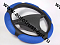 IGG Оплетка на руль "air mesh" 6 подушек черный + синий (М)