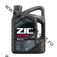 Масло моторное ZIC X7 Diesel 10W40 API CI-4 (дизель, синт) 4л