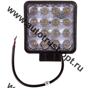 Фары светодиодные OF ROAD SKYWAY 107*107мм 12V/24V 48W 6000K 16 диодов дальний свет