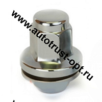 Гайка М 12*1,25*37,5 пресс шайба,хром, ключ 21,носик h=12мм,D=18,5мм (N043/337.521)