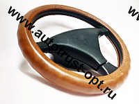 IGG Оплетка на руль 1012 (экокожа, рыжий (волна), М 37-39 см) 