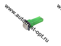 KS Лампа светодиодная T5 12V W2,0-4,6d зеленая,1 SMD 5050 диод,  б/ц  малая