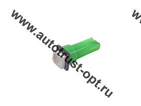 KS Лампа светодиодная T5 12V W2,0-4,6d зеленая,1 SMD 5050 диод,  б/ц  малая