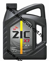 Масло моторное ZIC  X7 LS  5w30  SN/CF, ACEA C3, Dexos2  4л  (универсальная синтетика) (1/4)